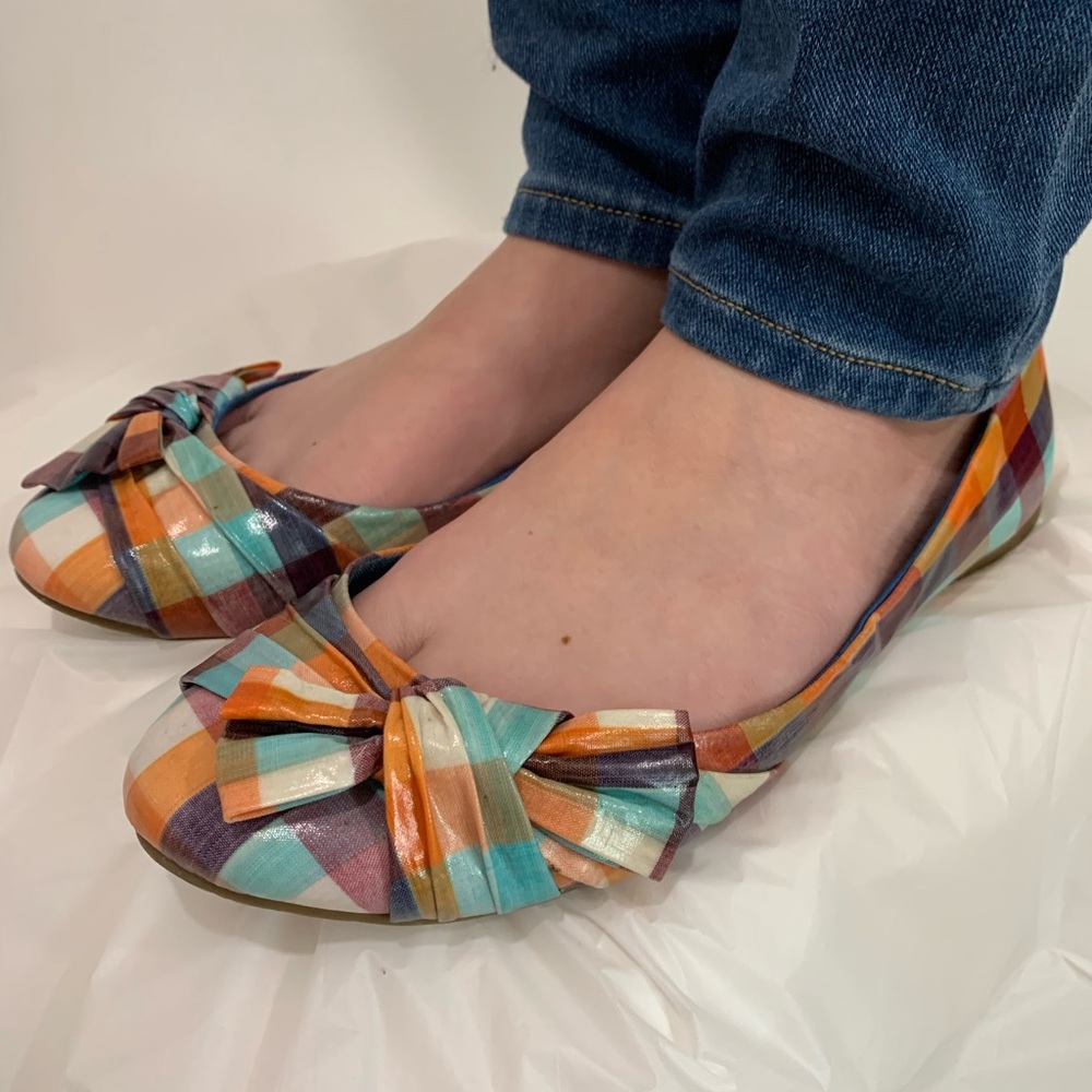 Soda Spring Plaid Flats size 8.5